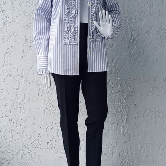 Mario Serrani (ITALY) Ladies Black Jacquard Comfort Stretch Pant - Picture 16 of 17